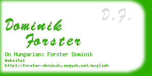 dominik forster business card